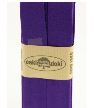 Oaki Doki dark purple - biais jersey  3 meter