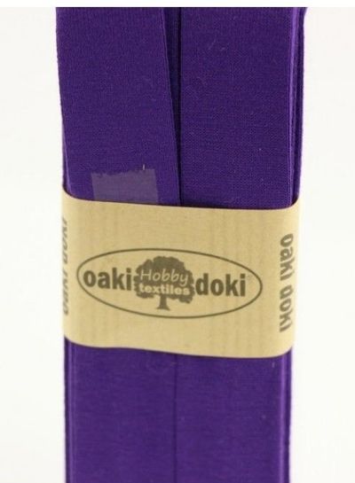 Oaki Doki dark purple - biais jersey  3 meter