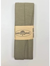 Oaki Doki licht khaki groen - biais tricot 3 meter - 027