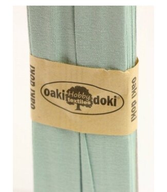 Oaki Doki dusty mint -  biais jersey 3 meter