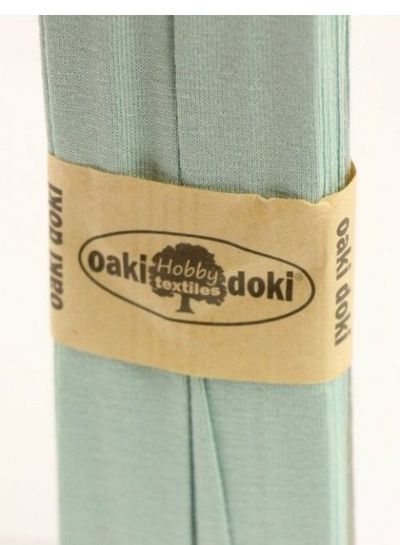 Oaki Doki dusty mint -  biais tricot 3 meter