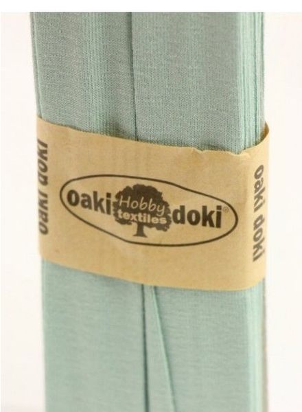 Oaki Doki dusty mint -  biais jersey 3 meter