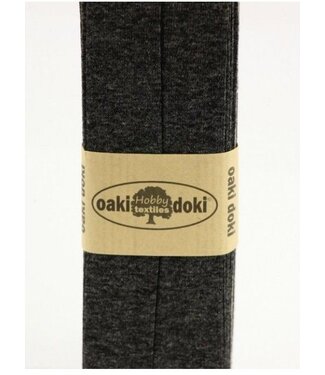 Oaki Doki dark grey melee - biais jersey 3 meter