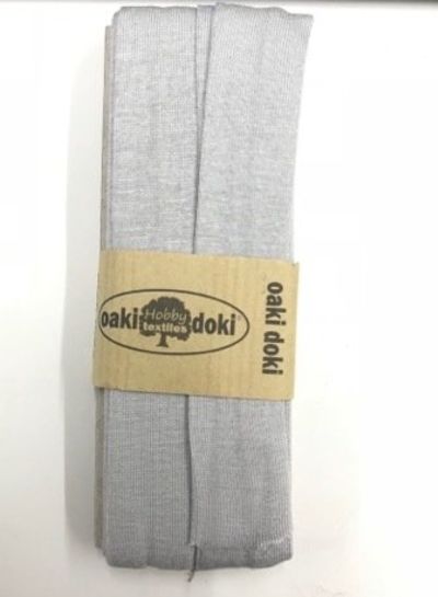 Oaki Doki light grey -  biais jersey 3 meter