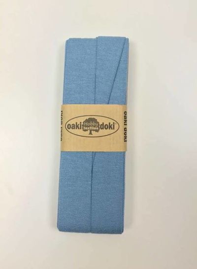 Oaki Doki dusty blue - tricot biais 3 meter
