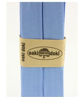 Oaki Doki light blue - tricot biais 3 meter