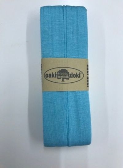 Oaki Doki mint blue - jersey biais 3 meter