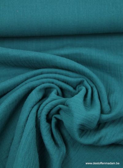 petrolblauwe tetra - double gauze