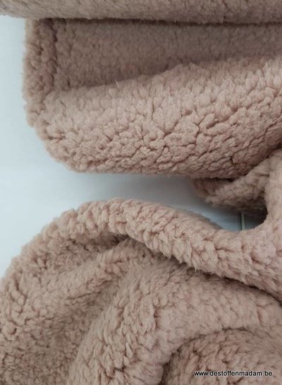 stretch teddy fleece - old pink