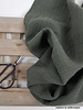 linen cotton mix double gauze / tetra - khaki