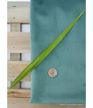 donker mint velvet - deco stof
