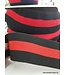 double face terry taille elastiek - zwart/rood