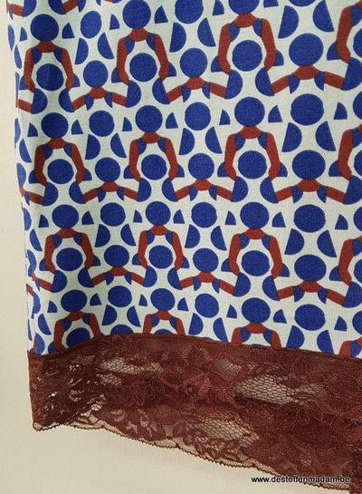 niet rekbare kant  60 mm - grijs