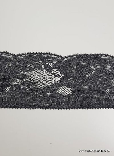 grey non stretch lace - 60 mm