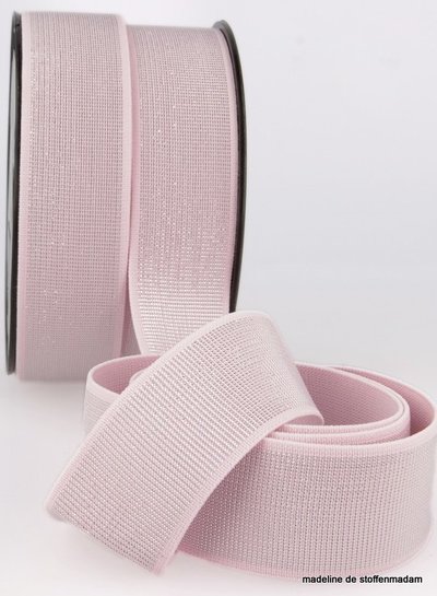 roze zilver  taille elastiek 40 mm