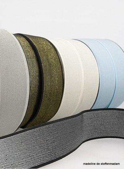 white silver elastic 40 mm