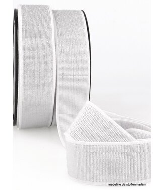 white silver elastic 40 mm