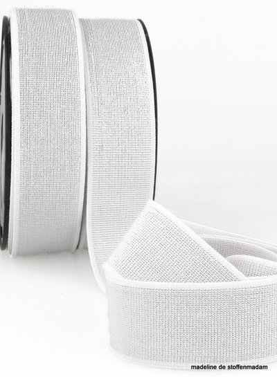 white silver elastic 40 mm