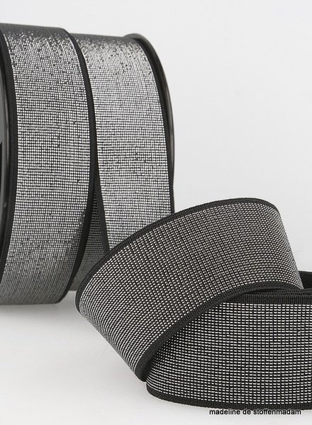 black silver  elastic 40 mm
