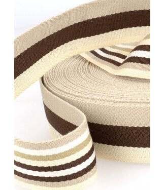 brown bag webbing - double sided
