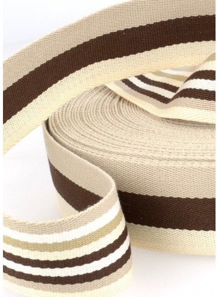 brown bag webbing - double sided