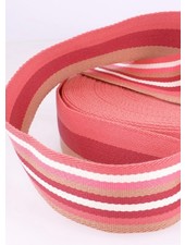 M pink bag webbing - double sided