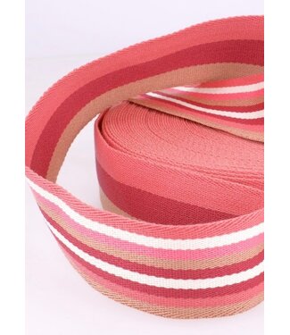 pink bag webbing - double sided