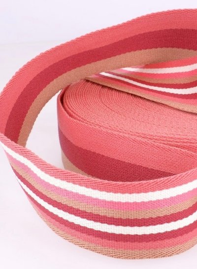 M. pink bag webbing - double sided