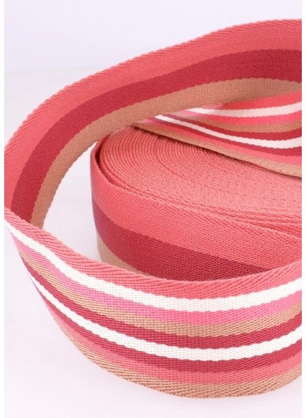 M. pink bag webbing - double sided