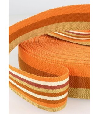 rust double-sided bag strap striped 40 mm