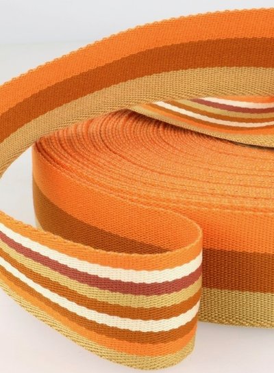 rust double-sided bag strap striped 40 mm