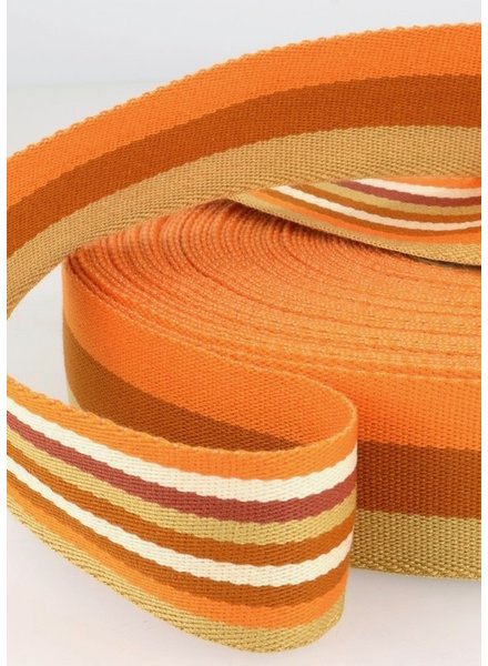 rust double-sided bag strap striped 40 mm