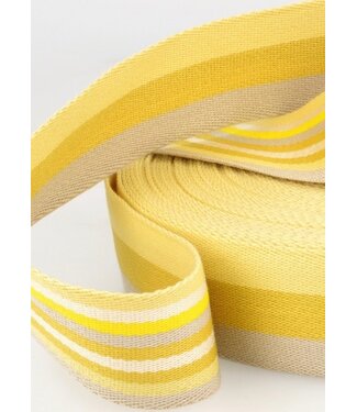 yellow double-sided bag strap striped 40 mm