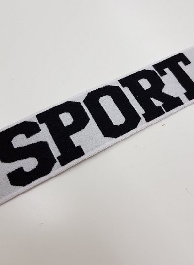 SPORT black elastic ribbon - 3 cm