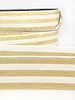 cream gold striped elastic  - 40 mm