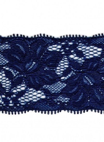 navy blue stretch lace 55 mm - navy blue
