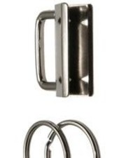 key ring clamp with key ring 30mm per 2 pieces