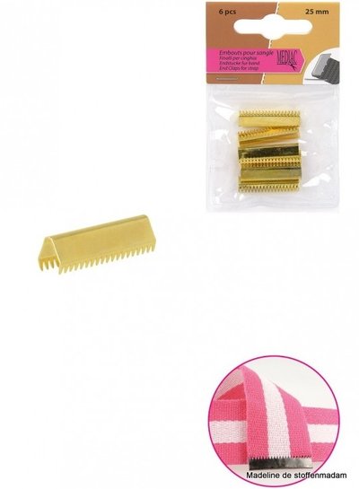 End claps for strap - gold (6 pcs)