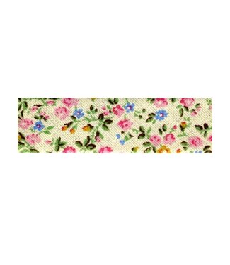 Liberty look - pink green - biais binding