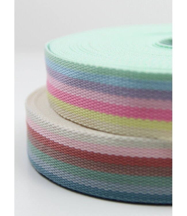 regenboog blauw tassenband 40 mm