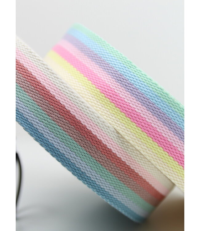 regenboog tassenband roze 40 mm