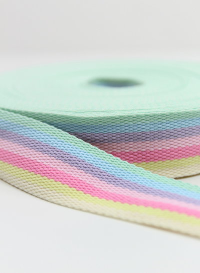 regenboog tassenband roze 40 mm