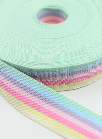 rainbow bag strap pink 40 mm