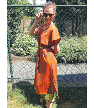 Bali jurk met streepjes