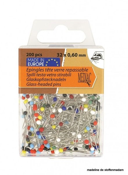 glaskopspelden 200 stuks