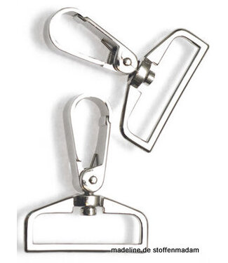 musketonhaak zilver  plat 38mm