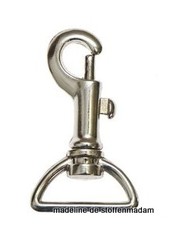 musketonhaak - zilver  25mm