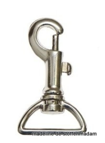 musketon hook heavy - silver 25mm