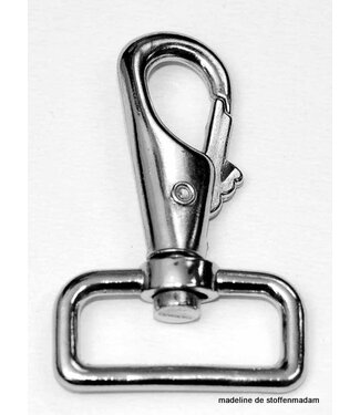 musketon hook heavy - silver 30 mm