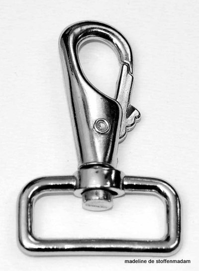 musketon hook heavy - silver 30 mm